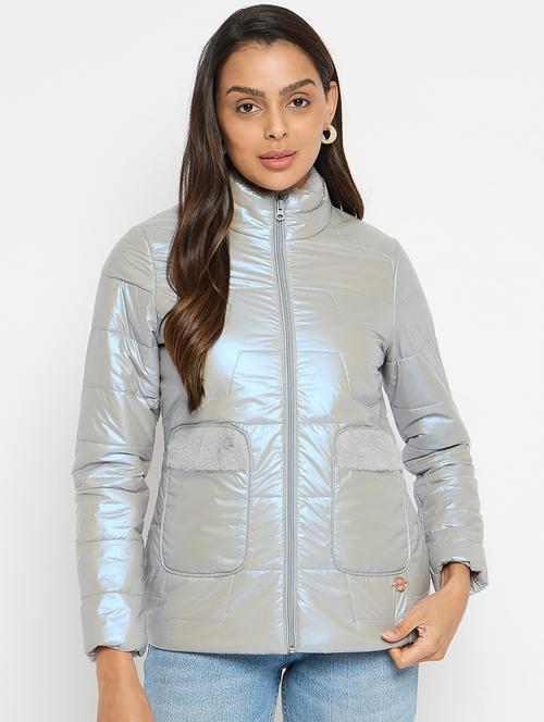 women solid long sleeves bomber jacket - 21523568 - Standard Image - 0