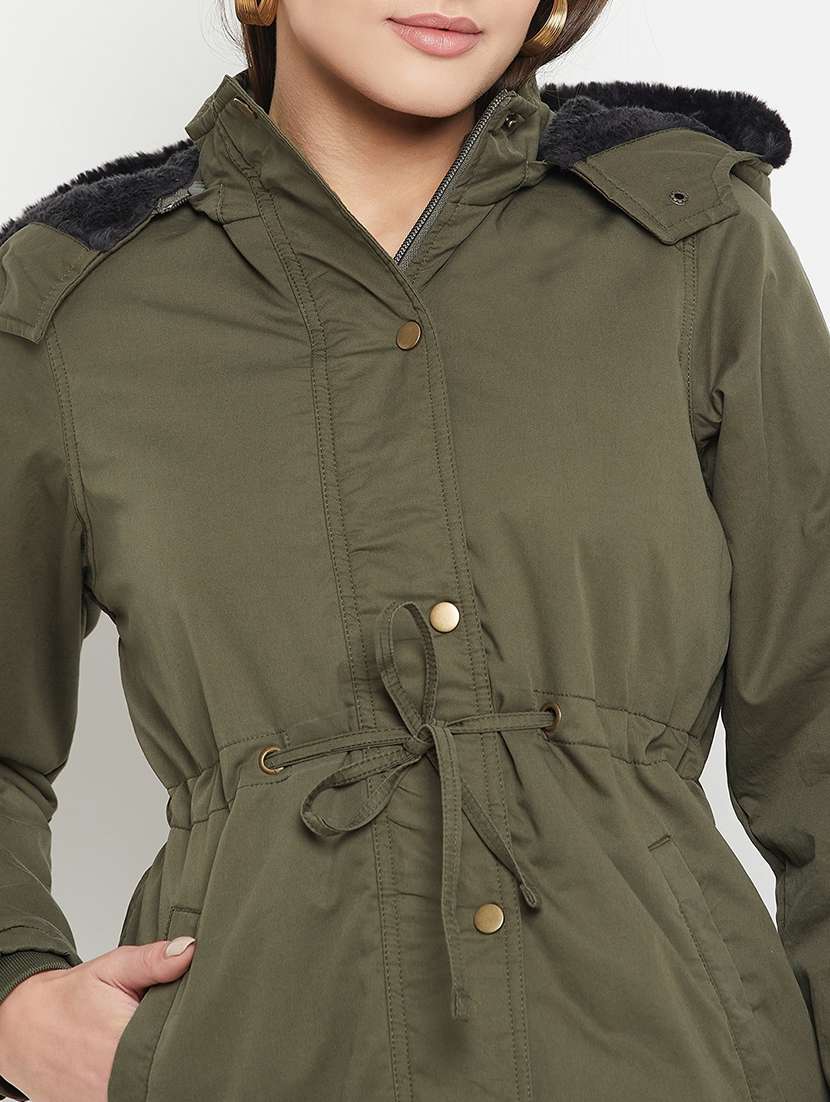 women solid long sleeves bomber jacket - 21523580 - Standard Image - 4