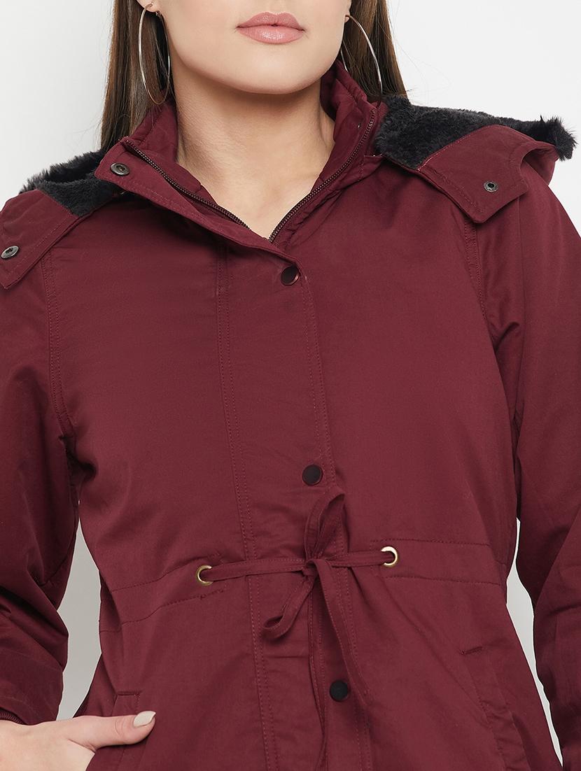 women solid long sleeves quilted jacket - 21523581 - Standard Image - 4