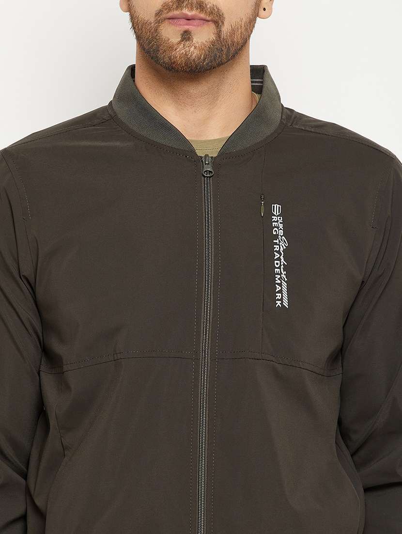 men long sleeve solid biker jacket - 21523583 -  Standard Image - 4