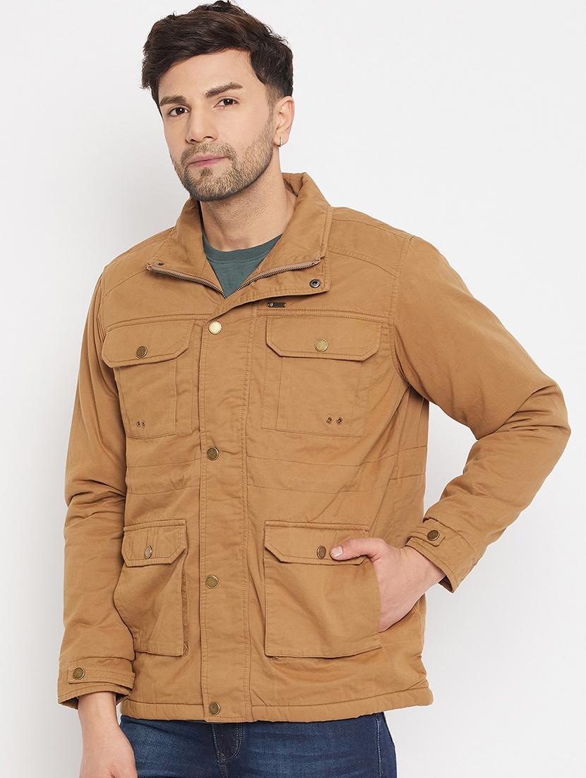 men long sleeve solid casual jacket - 21523604 - Standard Image - 1