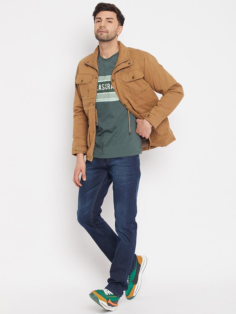men long sleeve solid casual jacket - 21523604 - Standard Image - 4
