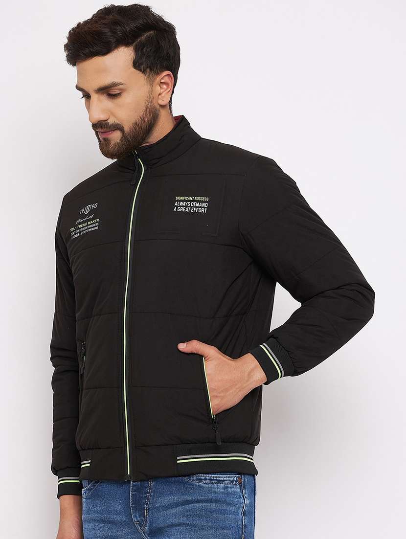 men solid long sleeve quilted jacket - 21523641 -  Standard Image - 1
