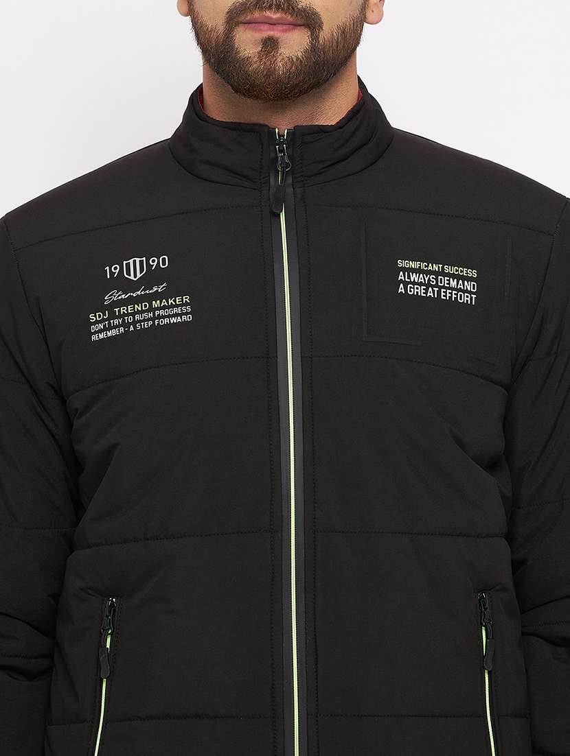 men solid long sleeve quilted jacket - 21523641 -  Standard Image - 4