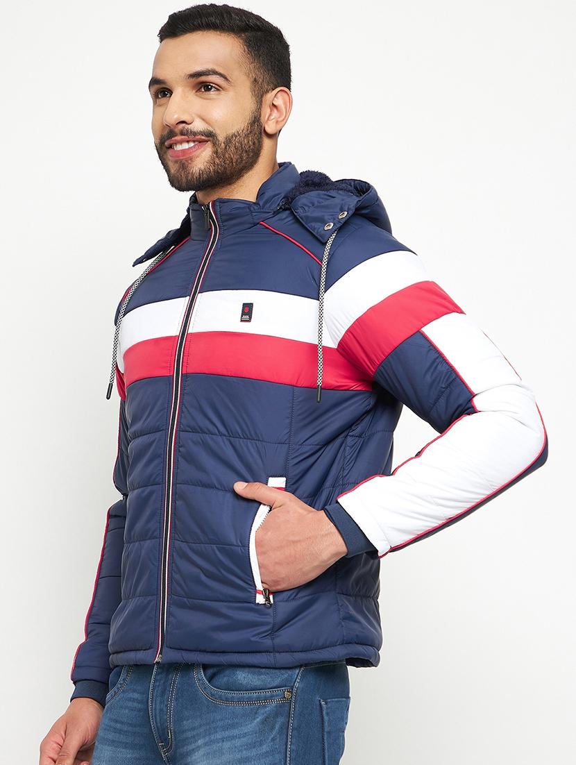 men color blocked long sleeve bomber jacket - 21523654 - Standard Image - 1