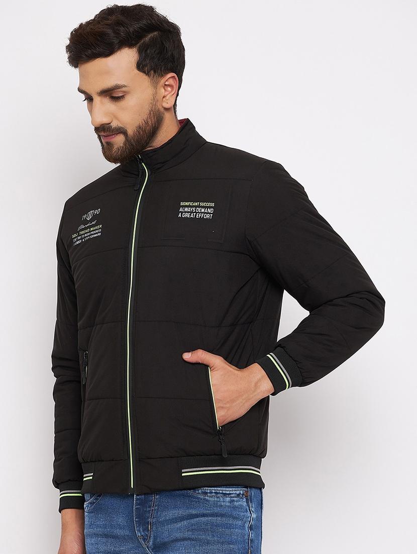 men long sleeve solid quilted jacket - 21523670 - Standard Image - 1