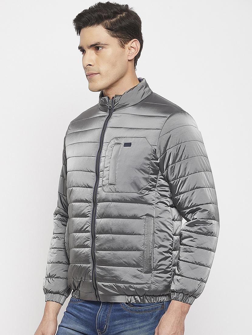 men solids long sleeves bomber jacket - 21523681 - Standard Image - 1