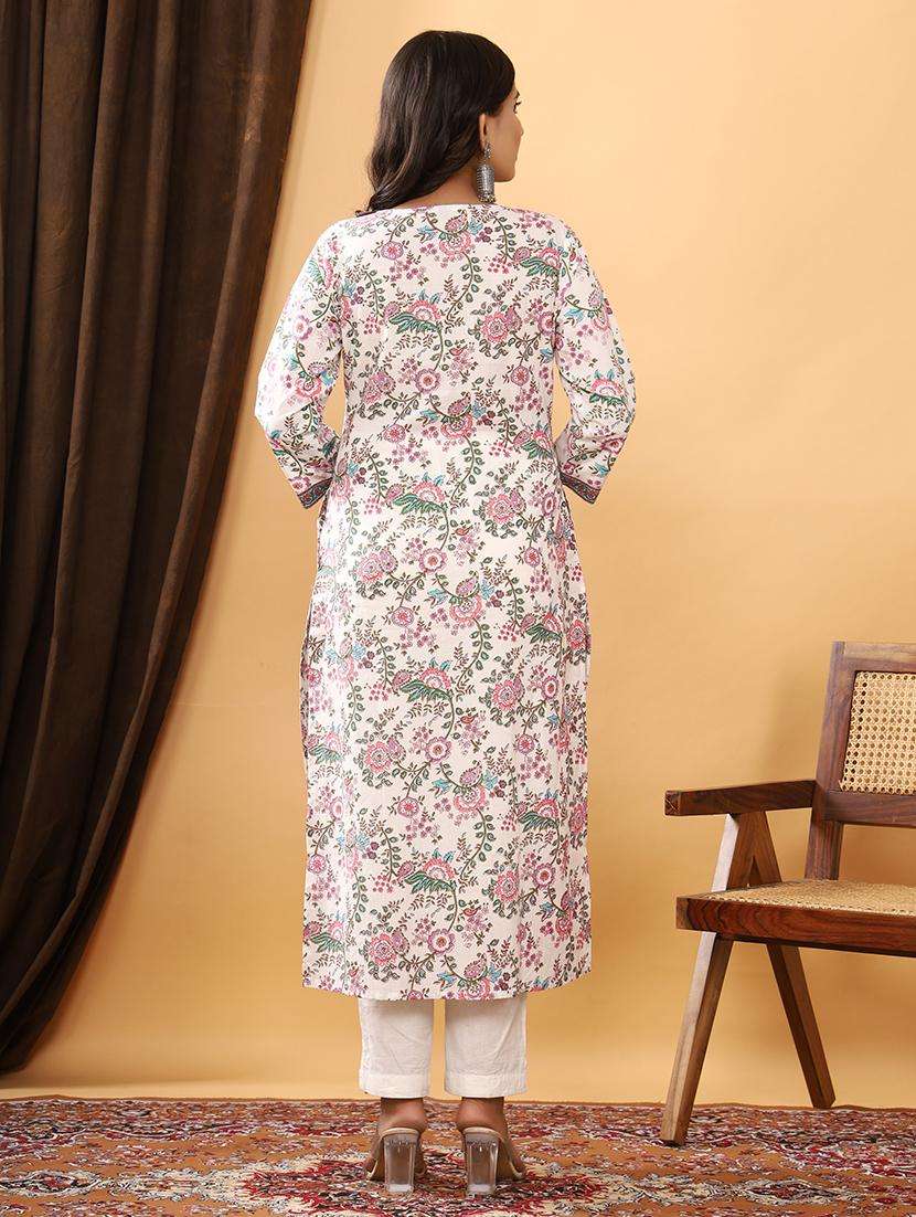 women floral printed straight kurta - 21523703 -  Standard Image - 4