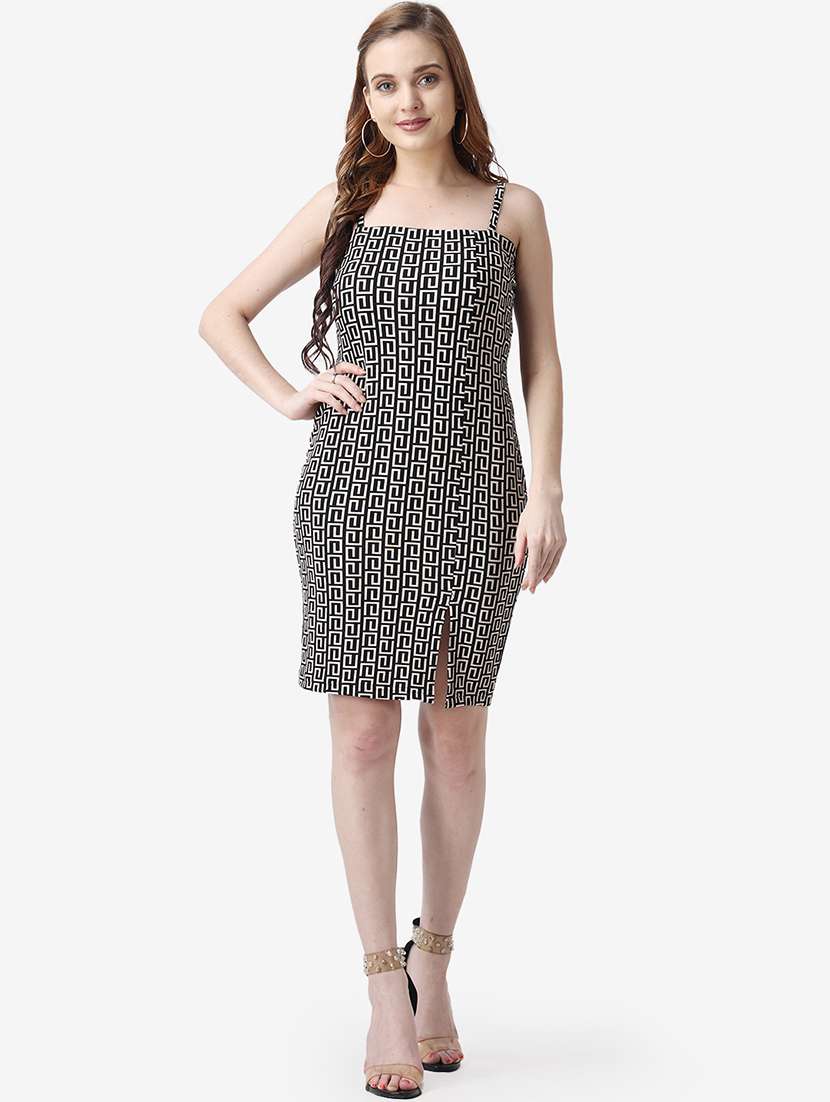 women printed sleeveless bodycon dress - 21523752 -  Standard Image - 1