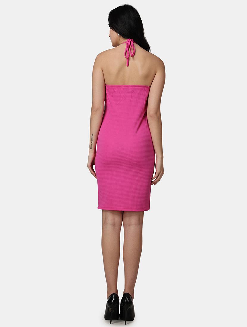 women solid halter neck bodycon dress - 21523785 - Standard Image - 4