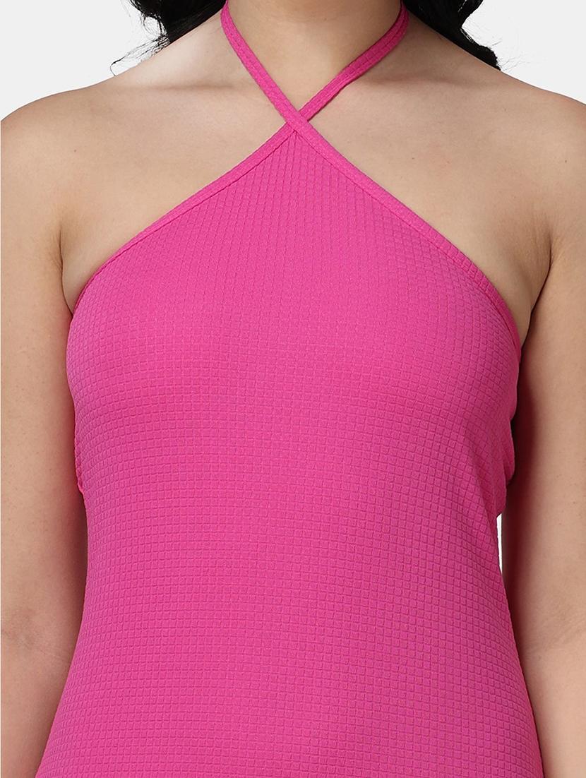 women solid halter neck bodycon dress - 21523785 - Standard Image - 6