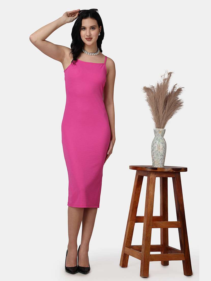 women solid sleeveless bodycon dress - 21523788 -  Zoom Image - 0