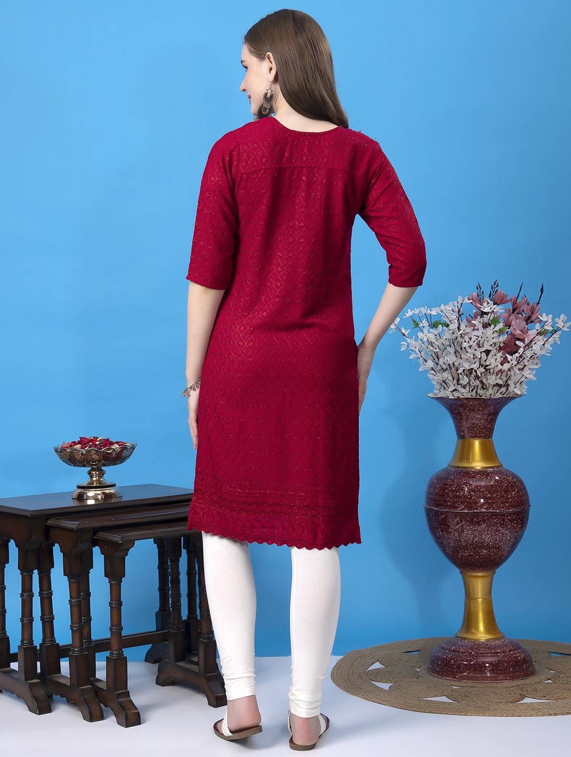 women embroidered kurta pant set - 21523906 - Standard Image - 1