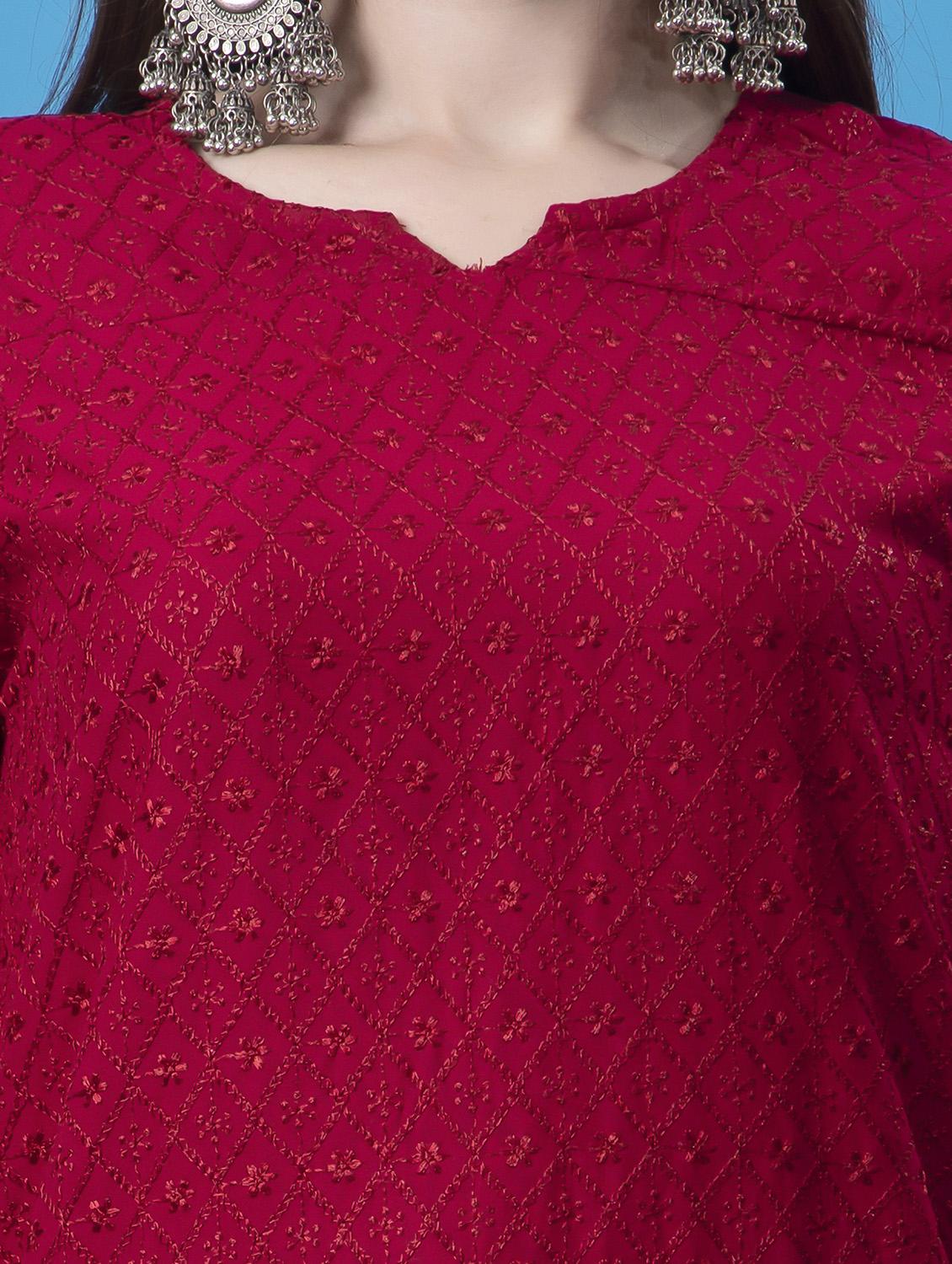 women embroidered kurta pant set - 21523906 - Standard Image - 4