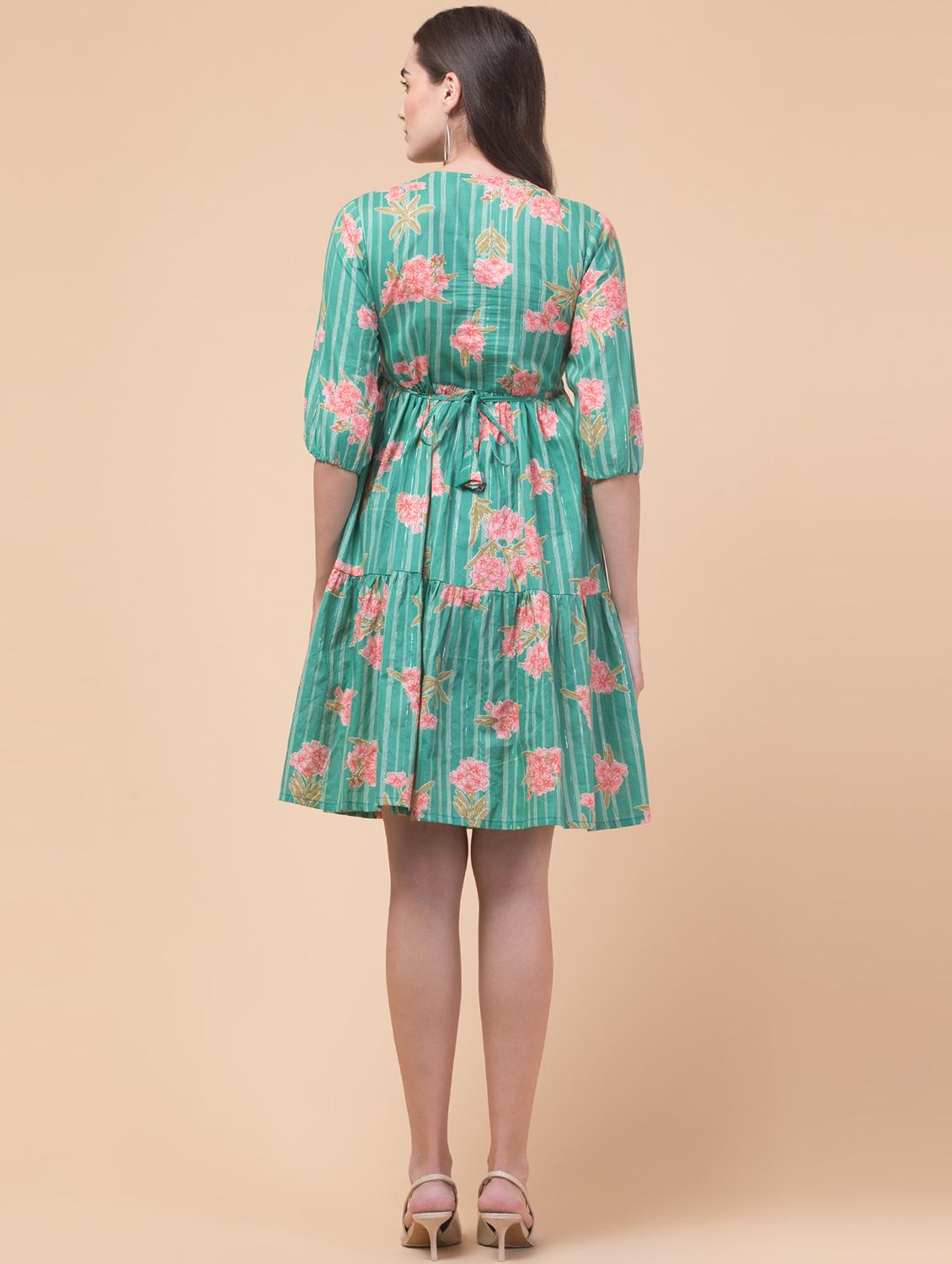 women floral print tiered dress - 21523927 - Standard Image - 1