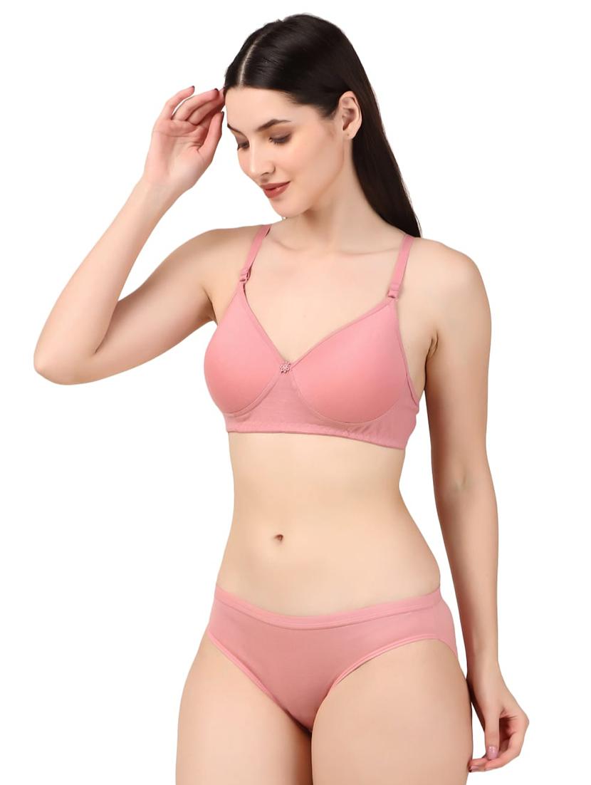 women solid bras and panty set - 21523934 - Standard Image - 1