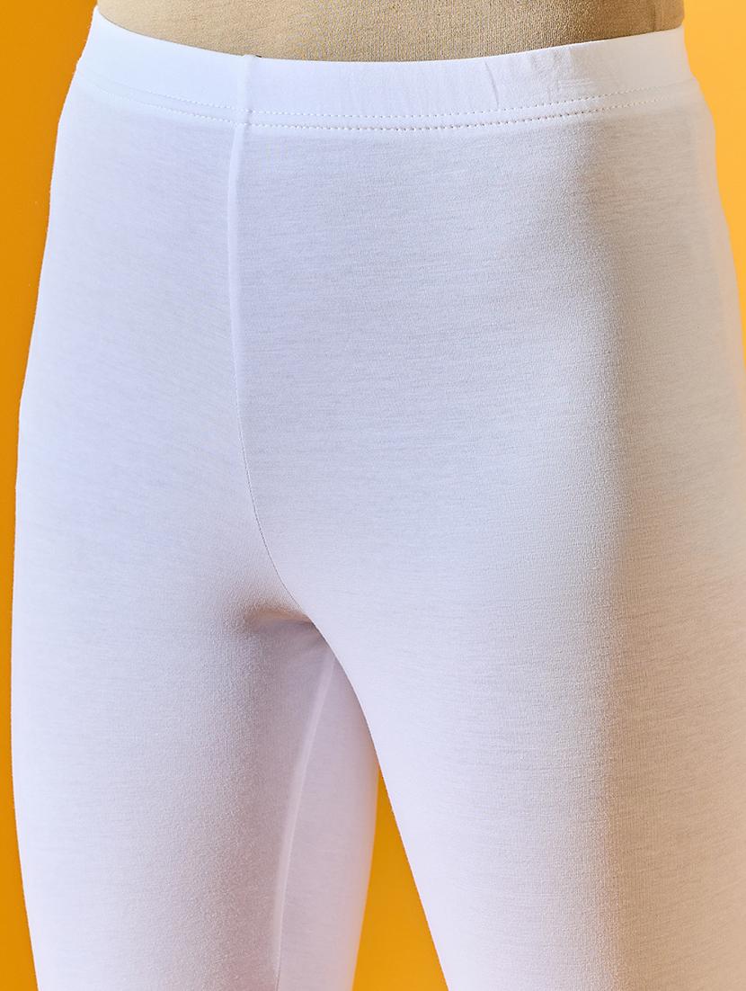 women white cotton leggings - 21524020 - Standard Image - 4
