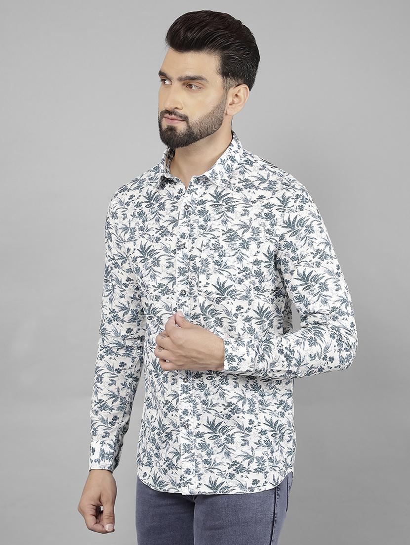 men white linen casual shirt - 21524046 - Standard Image - 1