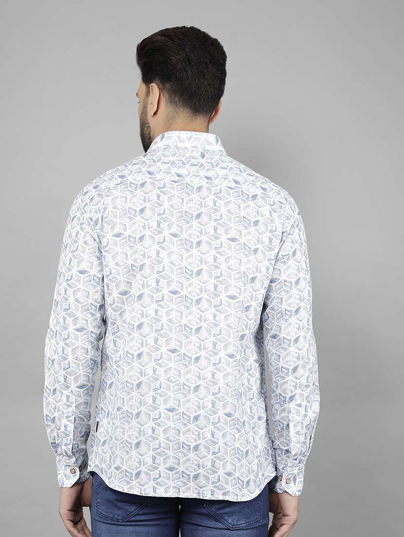 men collared printed casual shirt - 21524048 -  Standard Image - 4
