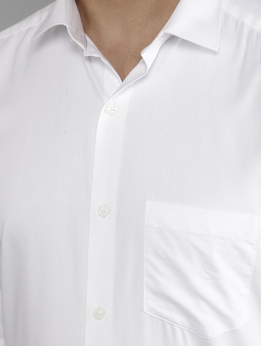 men white solid formal shirt - 21524056 - Standard Image - 6