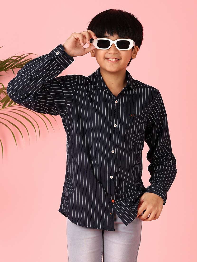 boys striped long sleeve casual shirt - 21524109 -  Standard Image - 1