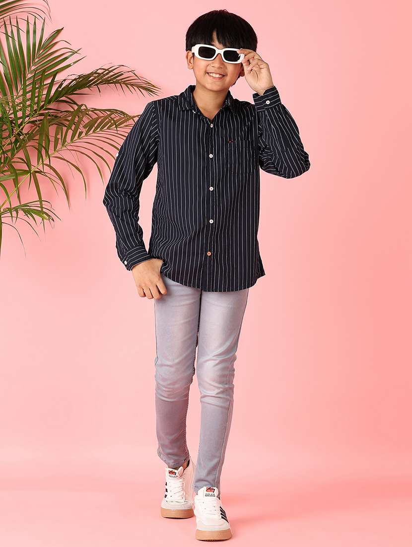 boys striped long sleeve casual shirt - 21524109 -  Standard Image - 4