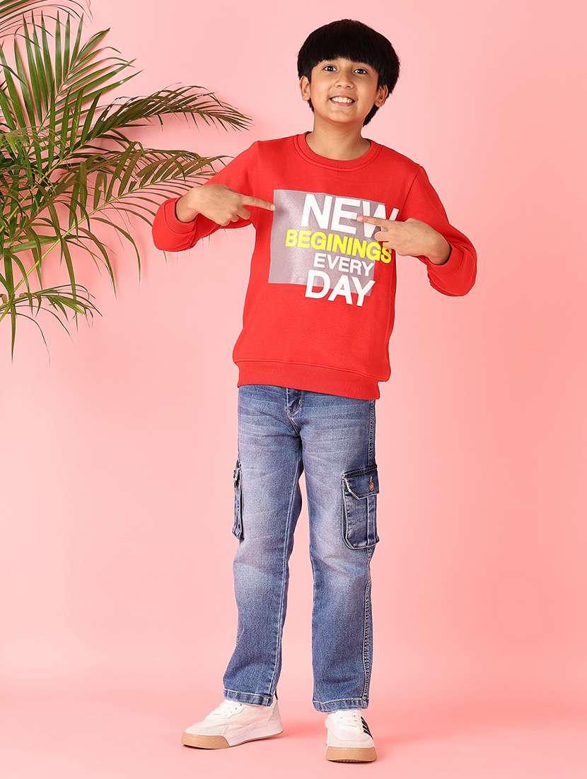boys plain long sleeve sweatshirt - 21524114 -  Standard Image - 4