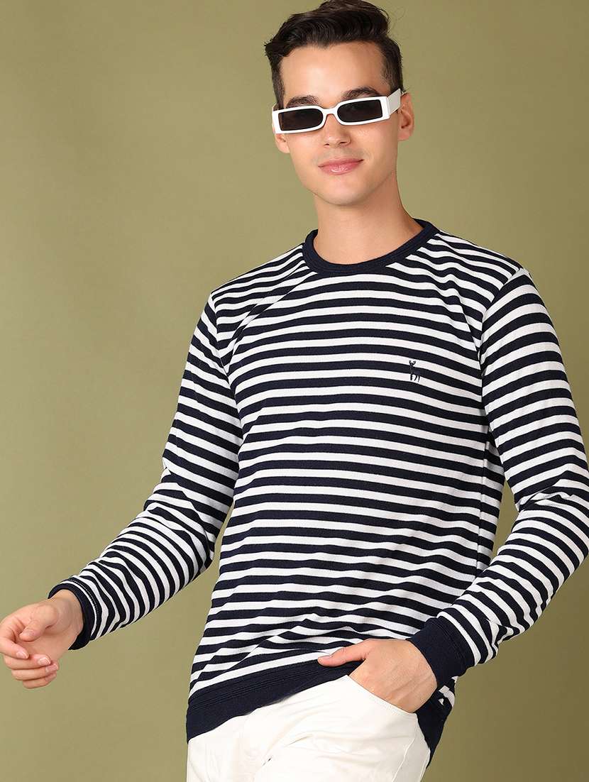 men self design round neck pullover - 21524123 -  Standard Image - 1