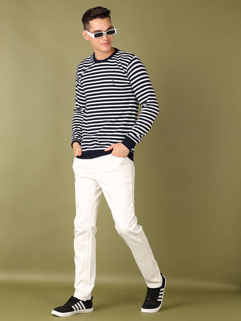 men self design round neck pullover - 21524123 -  Standard Image - 4