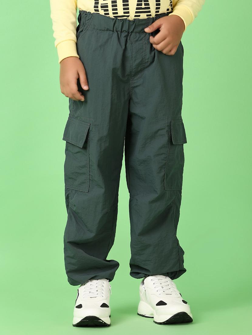 boys mid rise solid cargo - 21524170 - Standard Image - 1