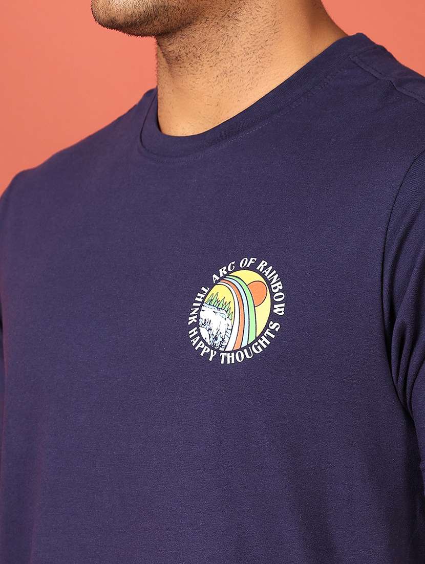 men round neck front & back print regular fit t-shirt - 21524284 -  Standard Image - 4