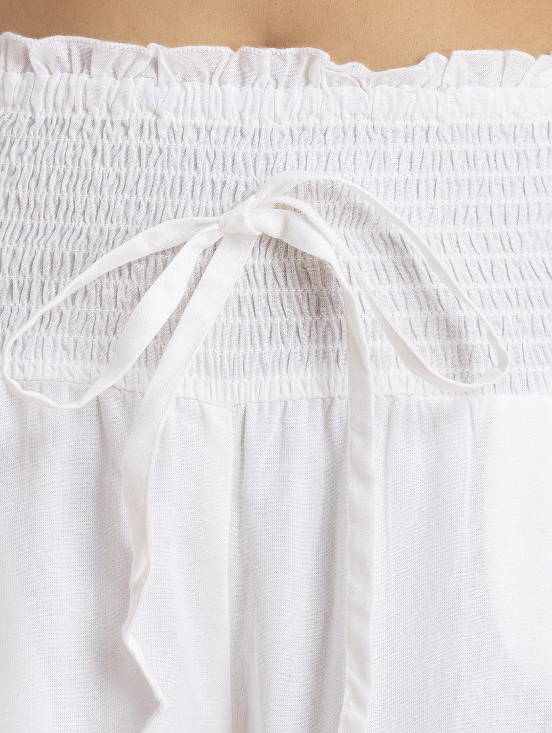 women white rayon wide leg trouser - 21524811 - Standard Image - 4