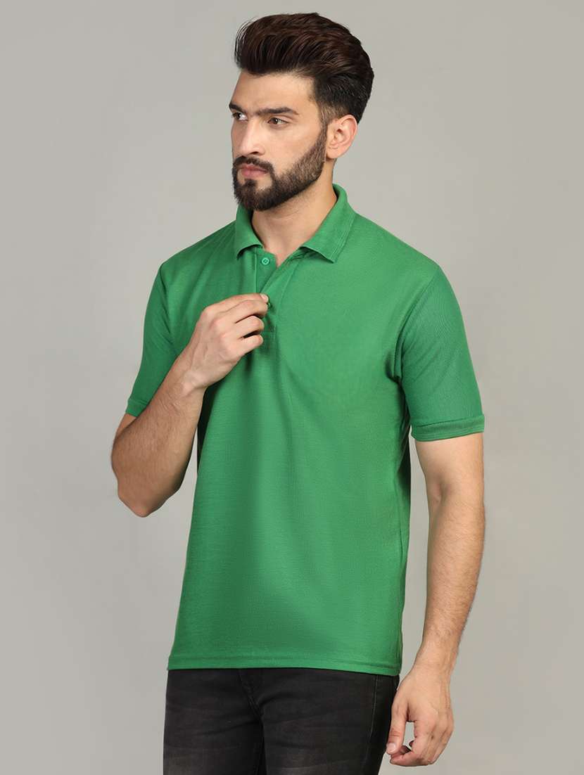 men solid plain polo t-shirt - 21524817 -  Standard Image - 1