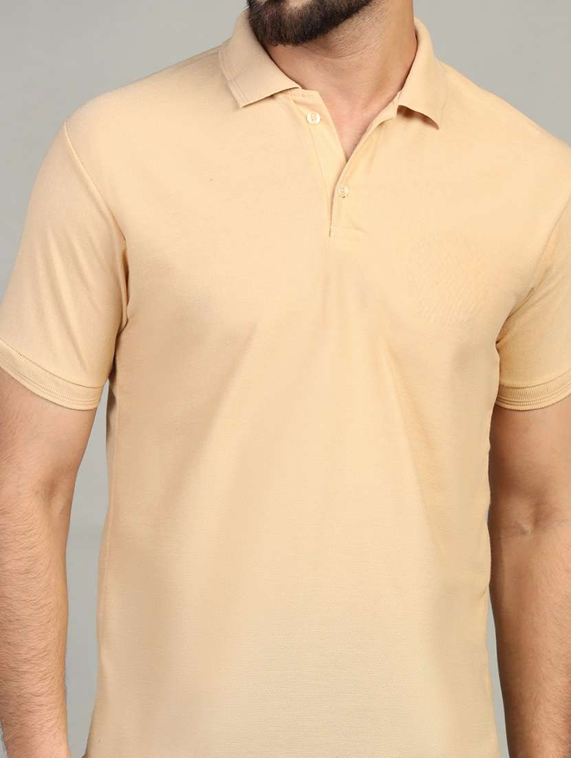 men polo neck solid plain t-shirt - 21524821 -  Standard Image - 4