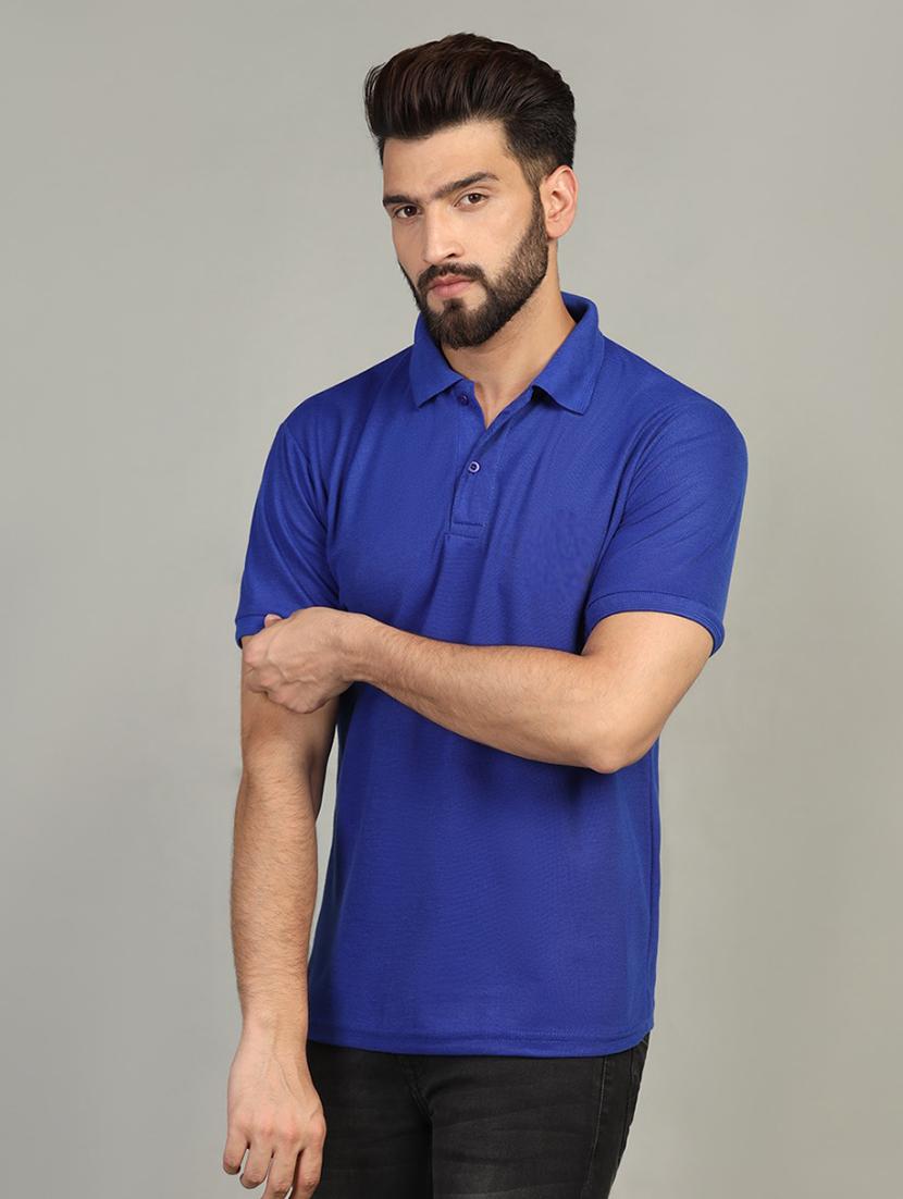 men polo neck plain t-shirt - 21524823 - Standard Image - 1