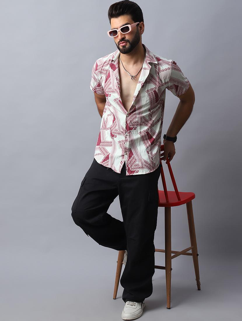 men collared printed casual shirt - 21524825 - Standard Image - 4