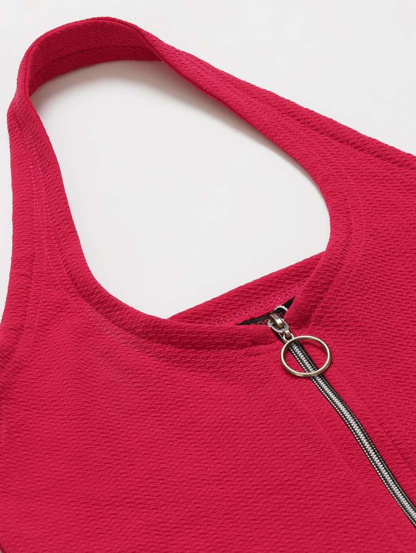 women solid halter neck crop top - 21525063 -  Standard Image - 6