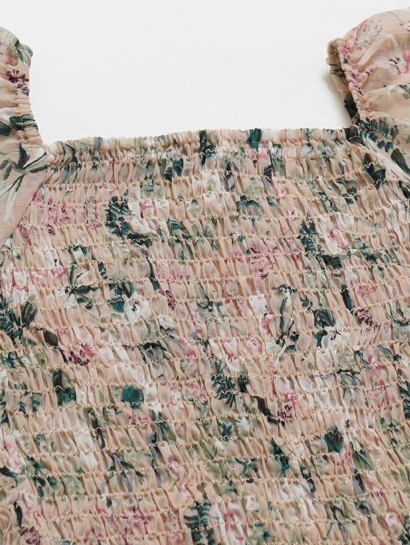 women floral printed square neck top - 21525065 - Standard Image - 6