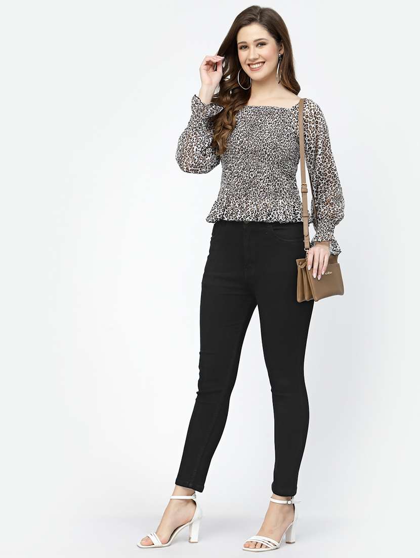 women animal printed long sleeves top - 21525107 -  Standard Image - 4