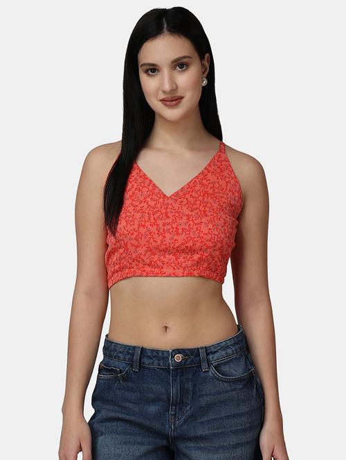 women printed sleeveless crop top - 21525112 -  Standard Image - 0
