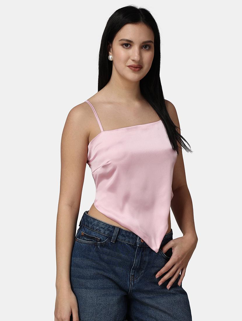 women solid sleeveless asymmetric top - 21525116 -  Standard Image - 1