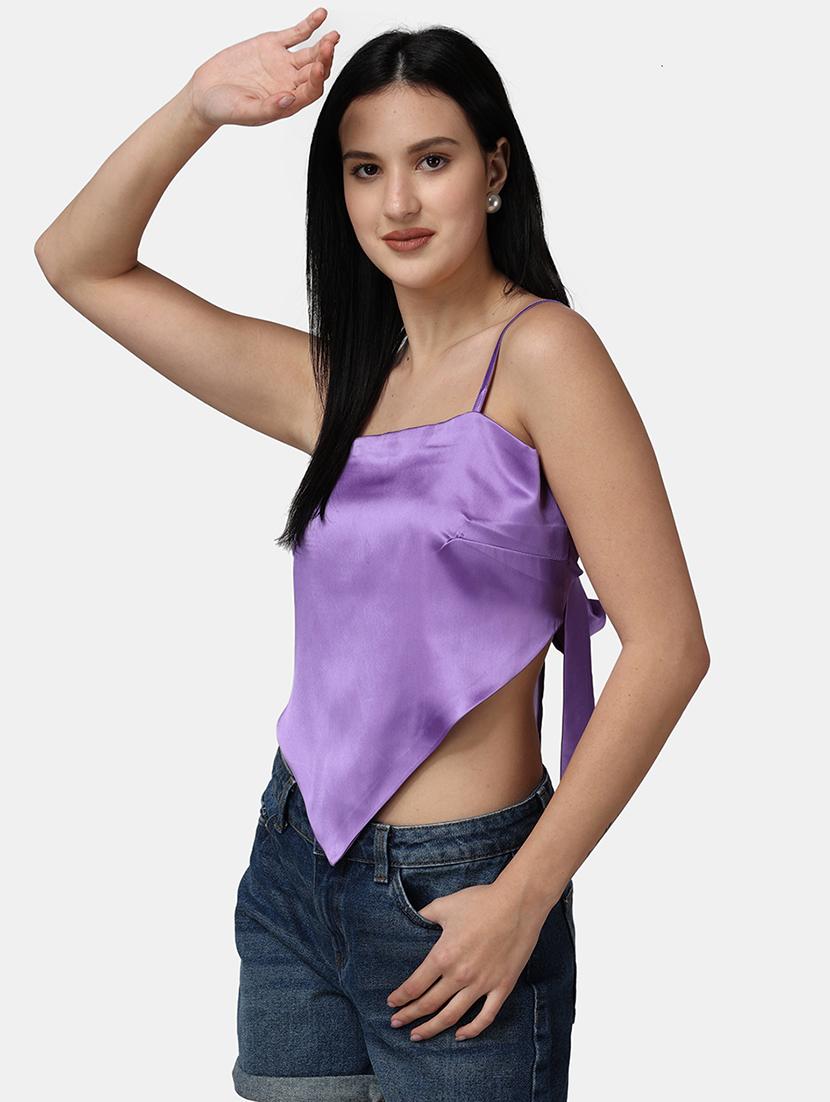 women solid sleeveless asymmetric top - 21525119 - Standard Image - 1