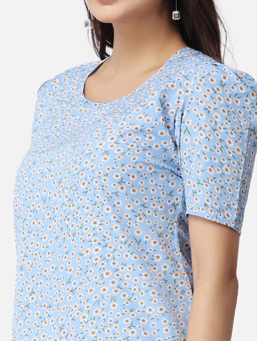 women floral print puff sleeves top - 21525221 - Standard Image - 6