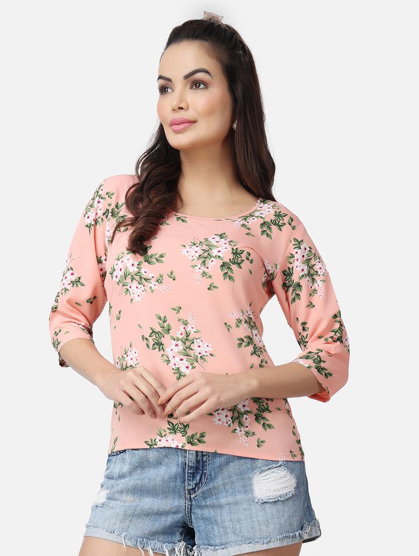 women floral print round neck top - 21525222 -  Standard Image - 1