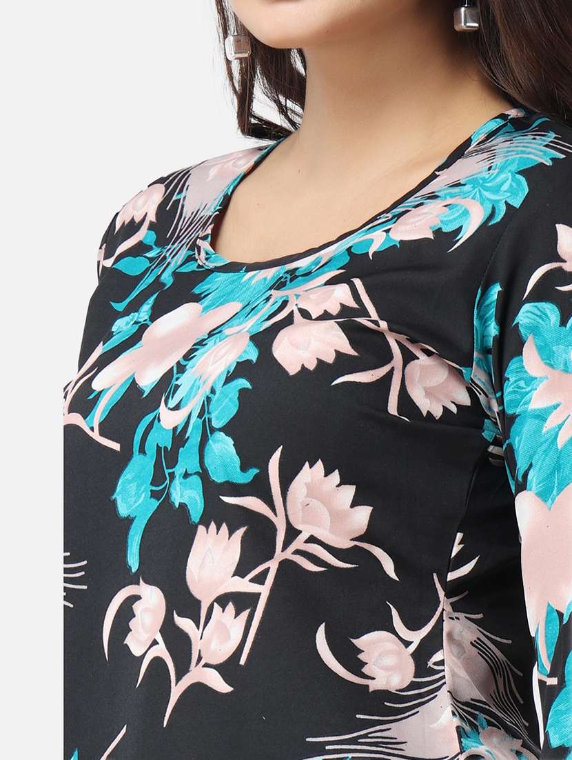 women floral print round neck top - 21525223 - Standard Image - 6