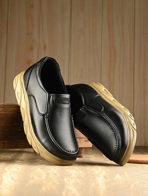 kastava men's without laces black slip on casual shoes  - 21525257 -  Standard Image - 0