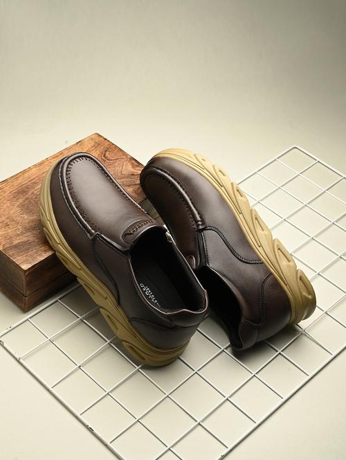 kastava men's without laces brown slip on casual shoes  - 21525258 -  Standard Image - 0