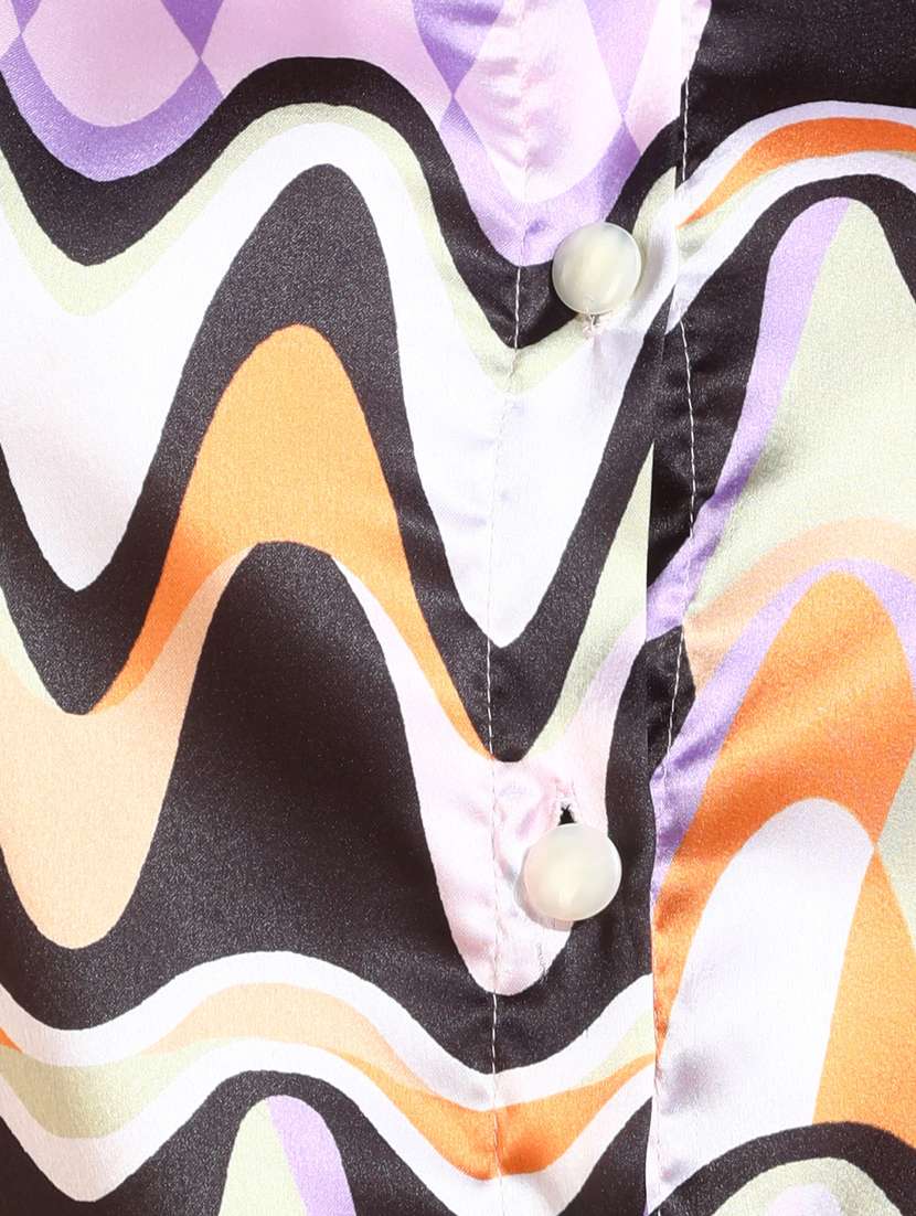 women printed collared long sleeves shirt - 21525741 - Standard Image - 6