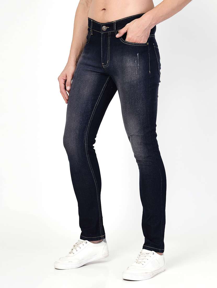 men washed mid rise denim jeans - 21526641 -  Standard Image - 1