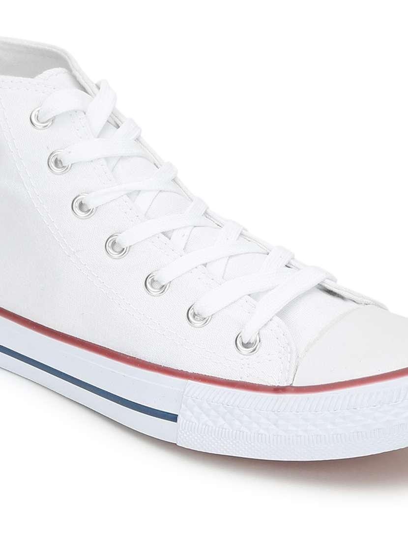women white lace-up ankle length sneaker - 21526648 -  Standard Image - 4